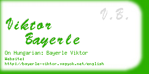 viktor bayerle business card